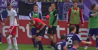 Video: German Cup match abandoned after referee was struck by lighter