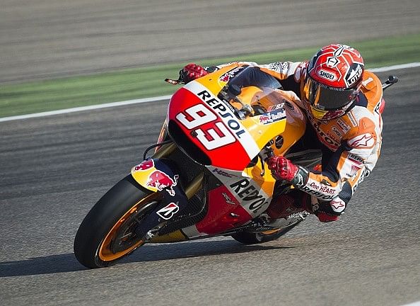 Aragon MotoGP Qualifying: Marc Marquez on pole despite crash