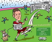 Comic: Bayern Munich striker Robert Lewandowski scoring with ease game after game