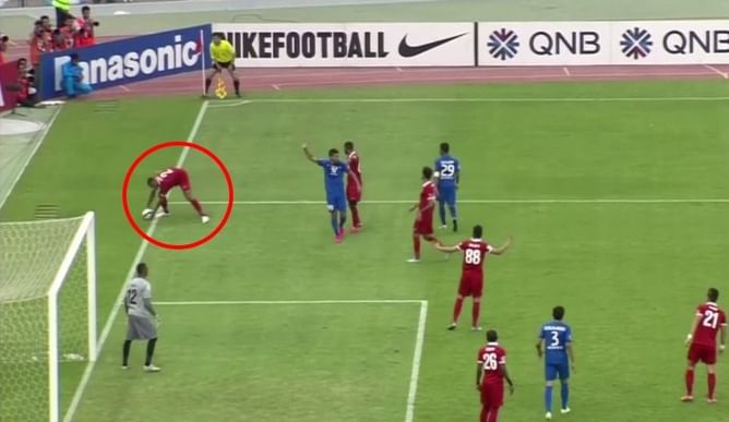 Video: Referee awards controversial penalty for handball in AFC Champions League match