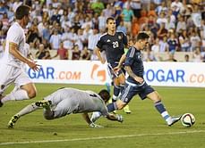 Highlights: Argentina thrash Bolivia 7-0 as Aguero, Lavezzi and Messi grab a brace each