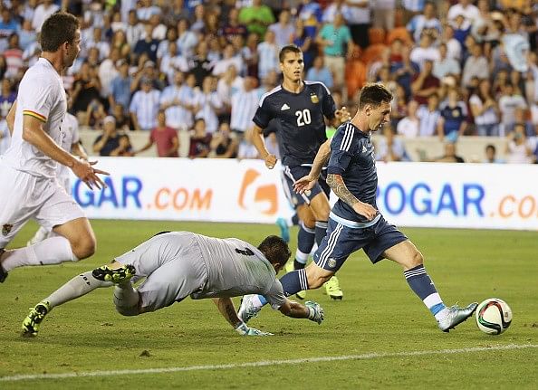 Highlights: Argentina thrash Bolivia 7-0 as Aguero, Lavezzi and Messi grab a brace each