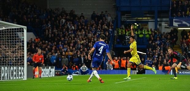 Fabregas slots home in the 78th minute