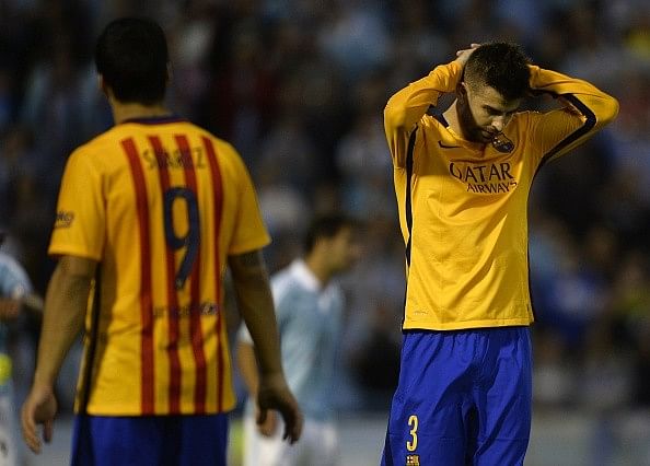 Gerard Pique Celta Vigo 4-1 Barcelona