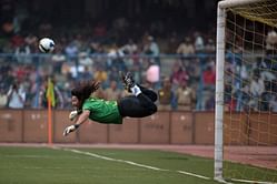 Video: Rene Higuita recreates his 'Scorpion Kick' 20 years after he did it at Wembley