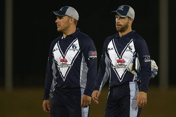 Aaron Finch and Matthew Wade fined for showing dissent during Matador One Day Cup match