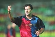 Luis Figo made his name at FC Barcelona before making a record-breaking transfer to Real Madrid in 2000javascript:void(0)