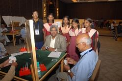 School children make a surprise visit to World Bridge Championships