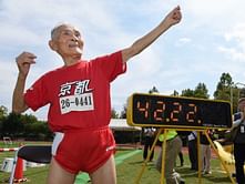 Japanese runner sets sprint record at the age of 105