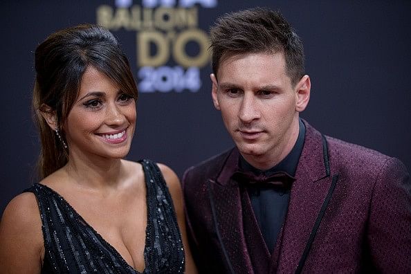 Lionel Messi and Antonella take part in a quiz show