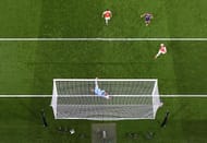 Mesut Ozil goal Arsenal Bayern Munich goal line