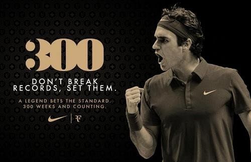 Roger Federer 300 weeks No. 1