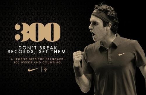 Roger Federer 300 weeks No. 1