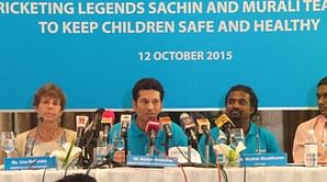 Sachin Tendulkar teams up with Muttiah Muralitharan to launch initiative for children's sanitation