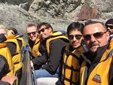 Bollywood star Siddharth Malhotra takes the crease with Stephen Fleming and other Kiwis
