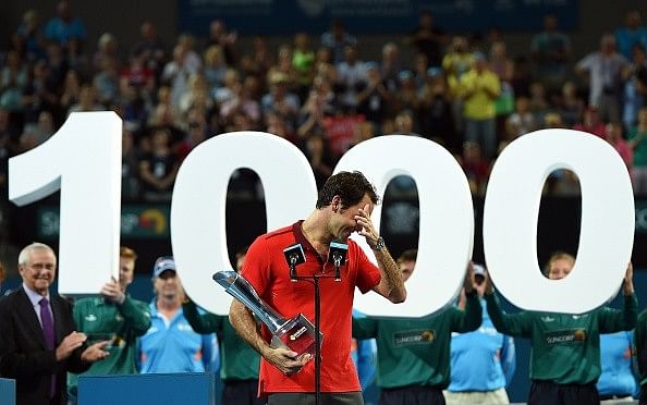 Federer Brisbane 1000 titles 2015 