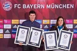 Robert Lewandowski honoured by the Guinness World Records for his 5 goals in 9 minutes against Wolfsburg