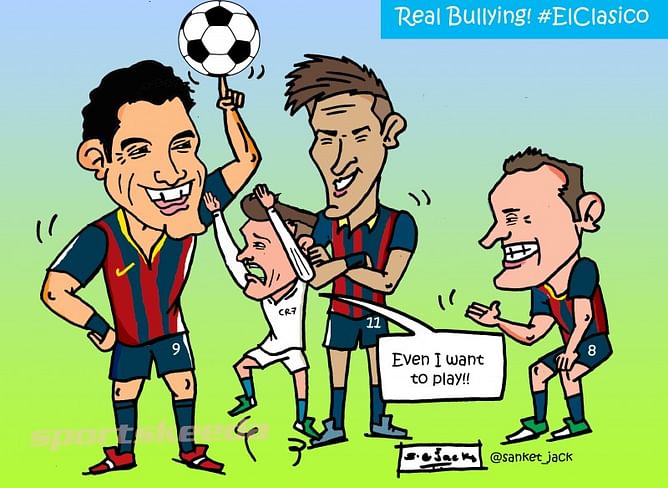 Comic: Real Madrid were bullied by a Barcelona trio