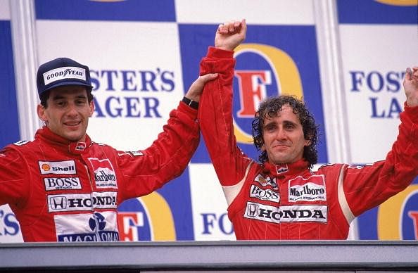 Ayrton Senna and Alain Prost enjoyed a heated rivalry during the 80&#039;s