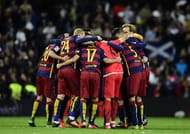 Barcelona Celebrate El Clasico Real Madrid
