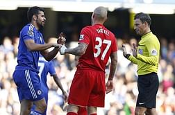 Chelsea's Diego Costa may face 4-match ban for kicking out at Liverpool defender Martin Skrtel