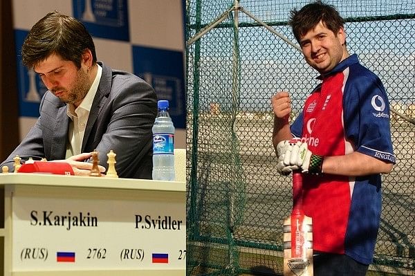 Equally at ease at the board and on the pitch: Peter Svidler