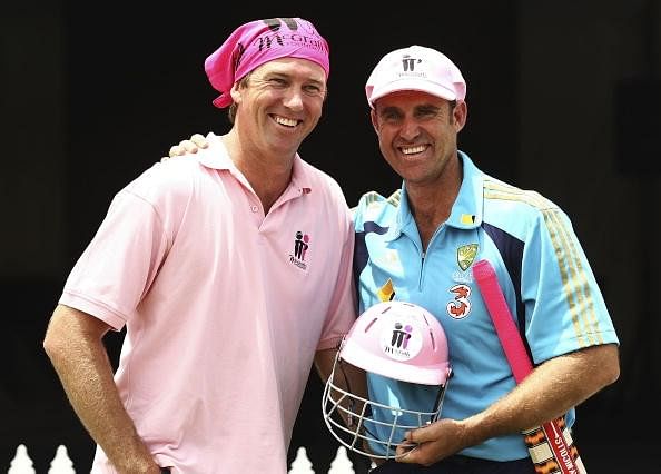 Glenn McGrath Matthew Hayden Australian Cricket.