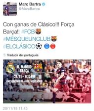 Marc Bartra tweet