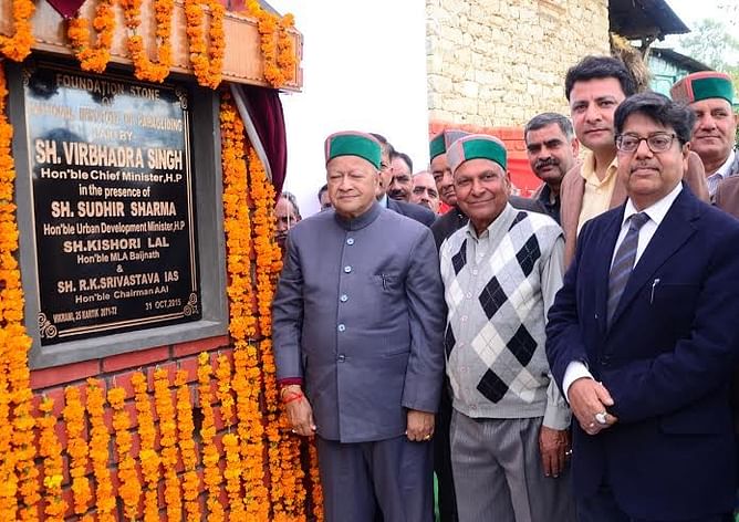 Chief Minister Virbhadra Singh lays foundation for National Institute of Paragliding