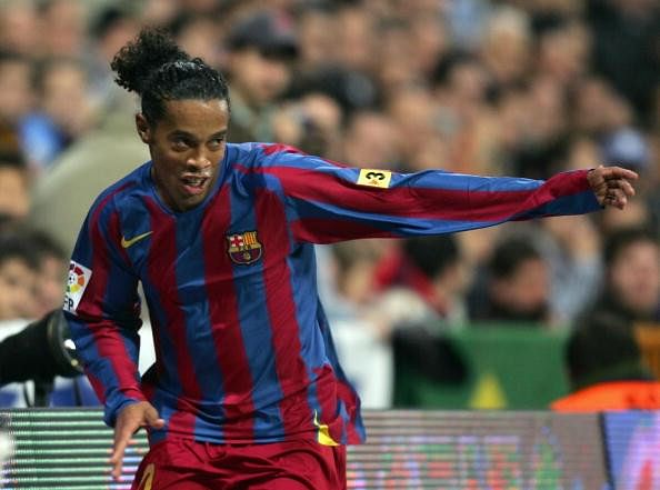 ROnaldinho Barcelona 2005 El Clasico