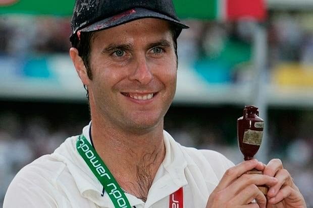 Michael Vaughan with the Urn after Englands historic 2005 Ashes victory