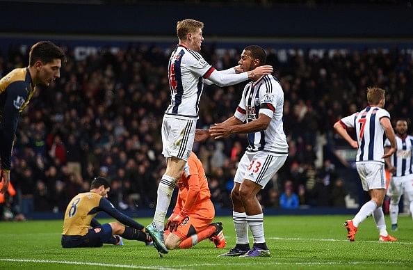 West Brom win Arsenal