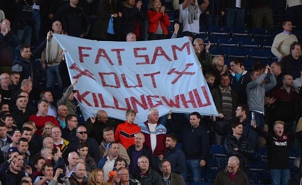West Ham fans Sam Allardyce