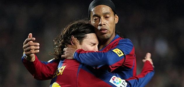 Lionel Messi's gift to Ronaldinho: A signed No. 10 Barca shirt