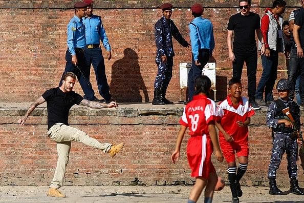 David Beckham UNICEF Football Nepal