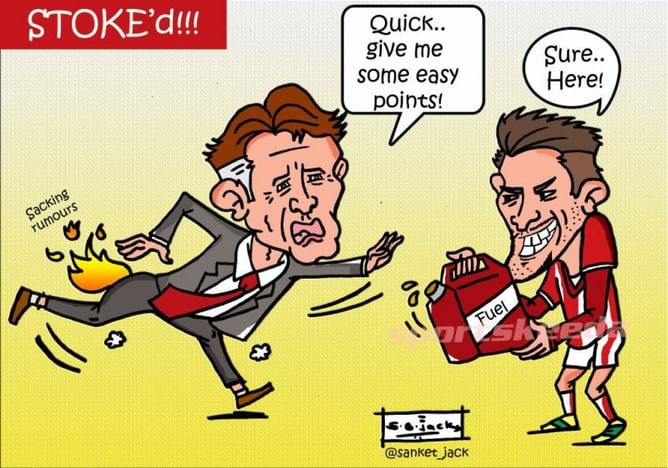 Comic - Manchester United's Louis van Gaal gets Stoke'd!