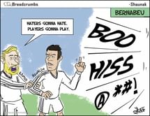 Comic - Real Madrid superstar Ronaldo shows his finger