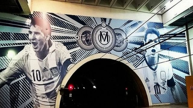 Buenos Aires subway station honours Lionel Messi with mural
