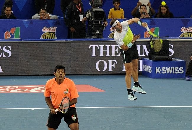 Rohan Bopanna Rafael Nadal IPTL 2015 Indian Aces