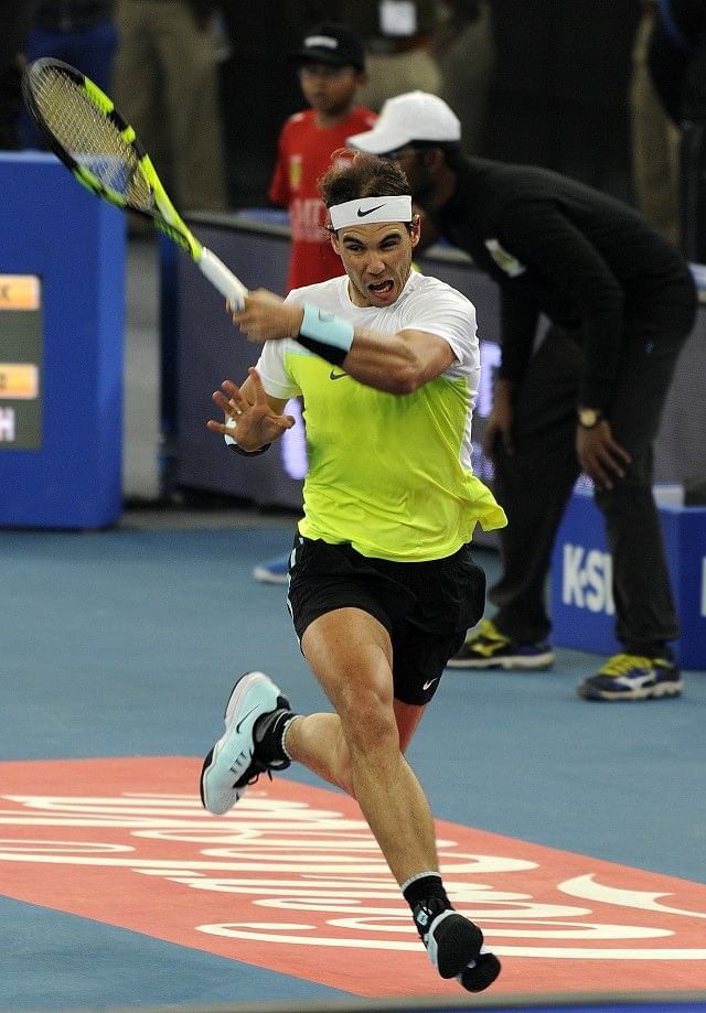 Rafael Nadal IPTL 2015 Indian Aces UAE Royals Roger Federer