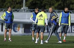 Real Madrid continue training before Sporting Gijon clash