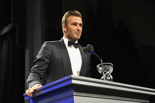Manchester United legend David Beckham recieves UNICEF Humanitarian Leadership Award