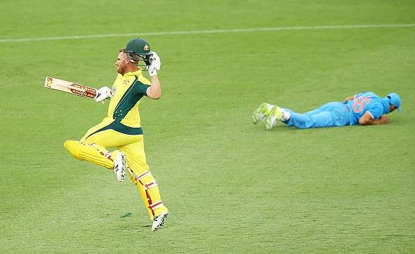 Aaron Finch hits a ton as Australia post a mammoth 348 runs on the board