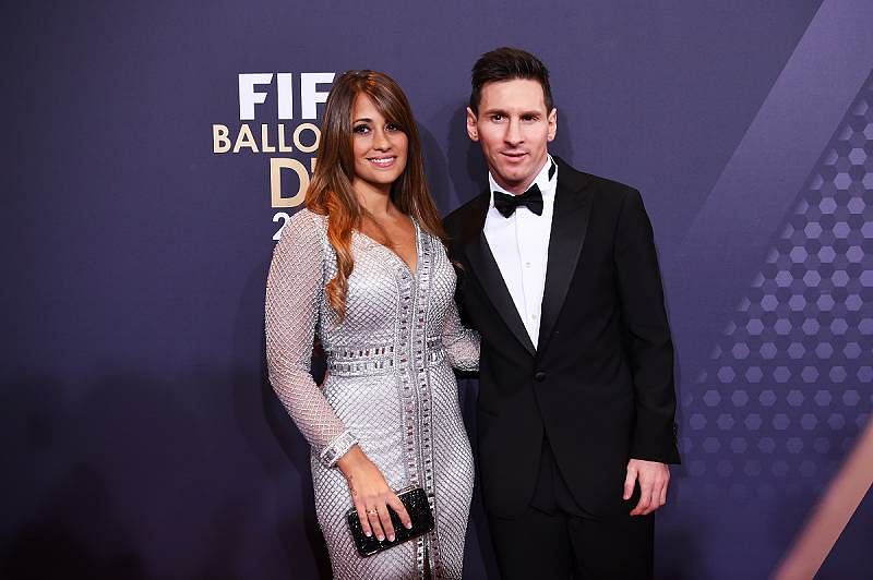 Messi and partner