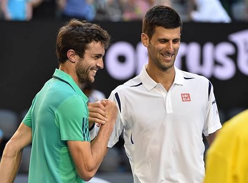 Gilles Simon and Novak Djokovic