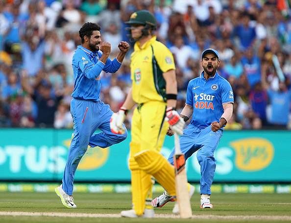 Steven Smith Virat Kohli Ravindra Jadeja India Australia ODI 2016