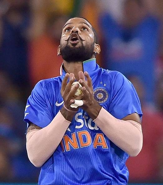 Shikhar Dhawan catch India Australia 2016