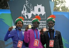 Gideon Kipketer of Kenya sets new course record in the Mumbai marathon