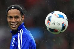 Ronaldinho arrives in Kerala to inaugurate the Sait Nagjee Football Tournament