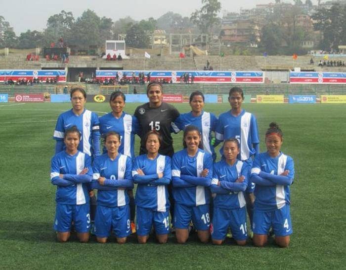 12th South Asian Games India vs Nepal women&#039;s football